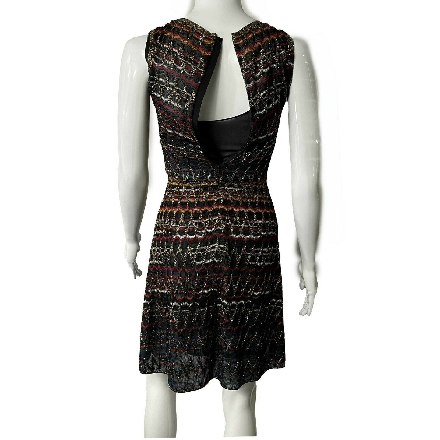 Missoni - Zig Zag and Scalloped Sleeveless Multicolor Dress -XXS/XS