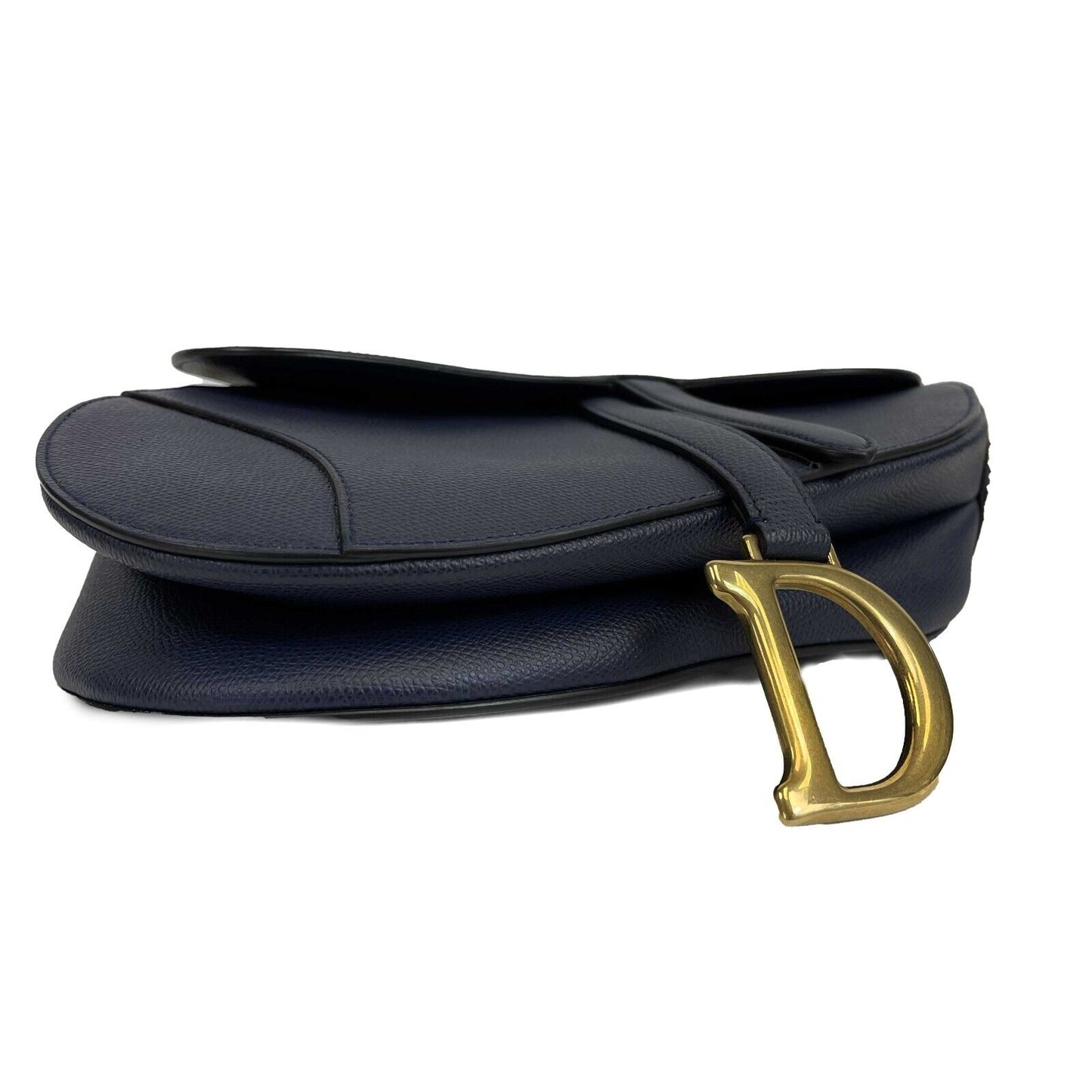 Christian Dior - Excellent - Saddle Bag - Navy Blue - w/ Crossbody Strap