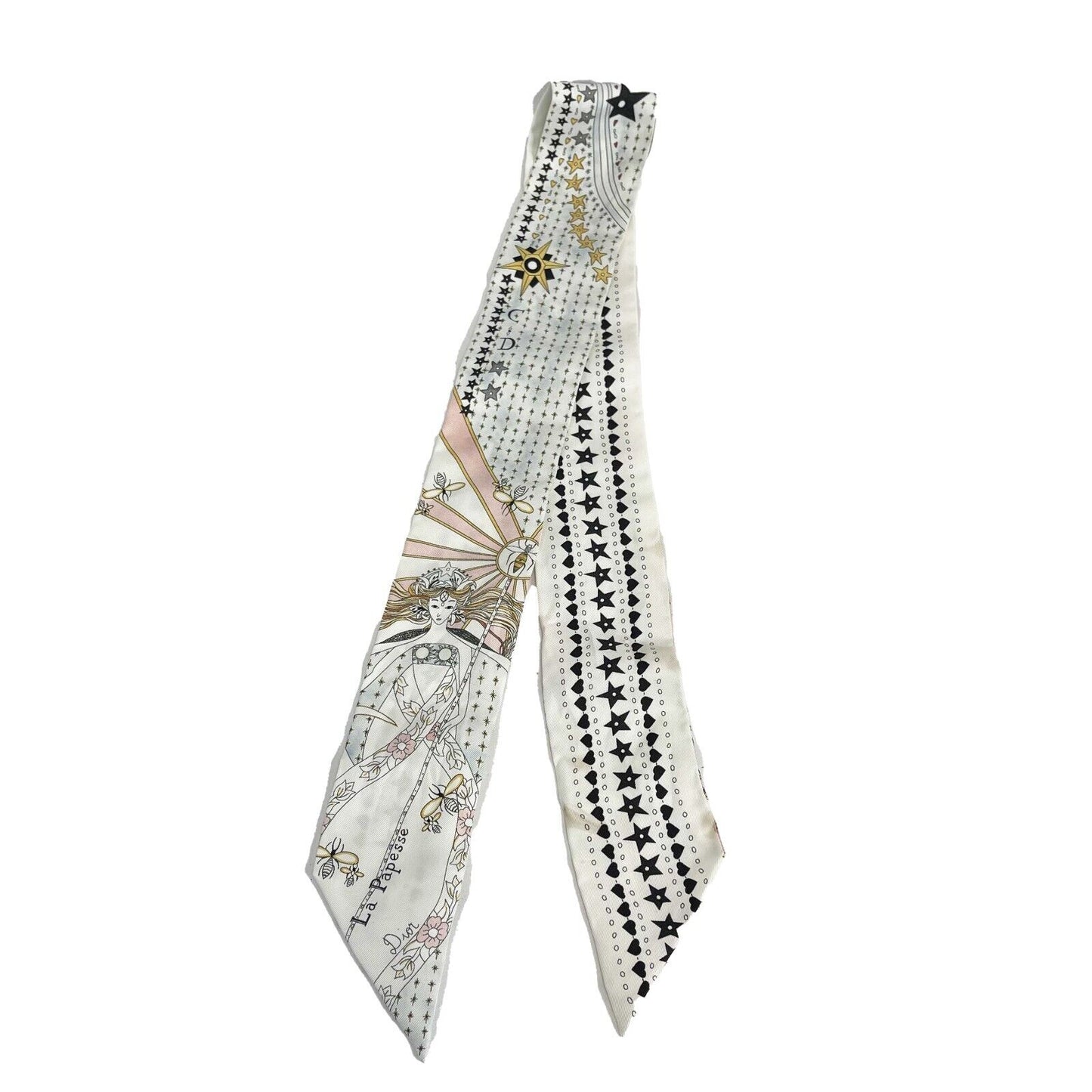 Christian Dior - La Papesse Tarot Mitzah Twill Scarf - White - OS