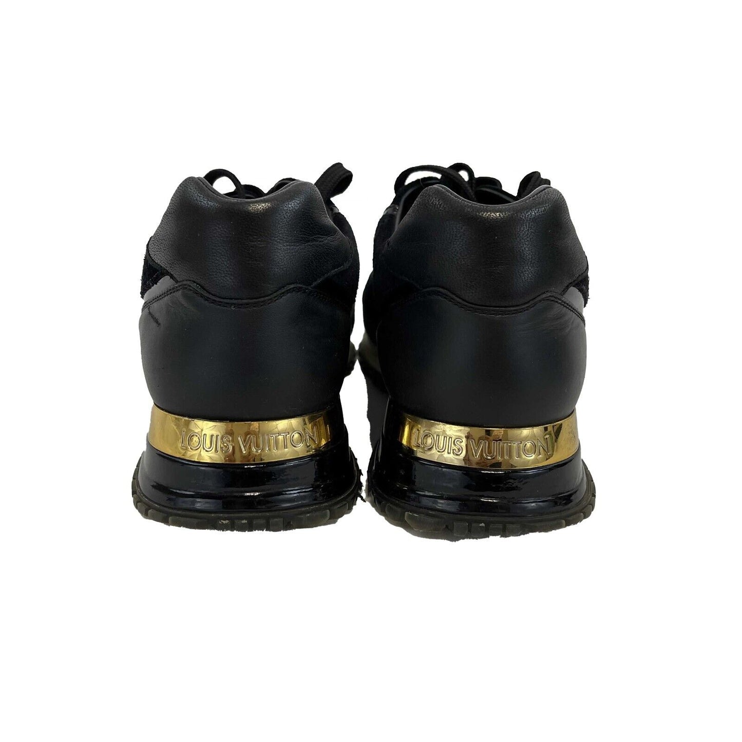 Louis Vuitton - Leather & Suede Run Away Sneakers- Black - 37 / US 7