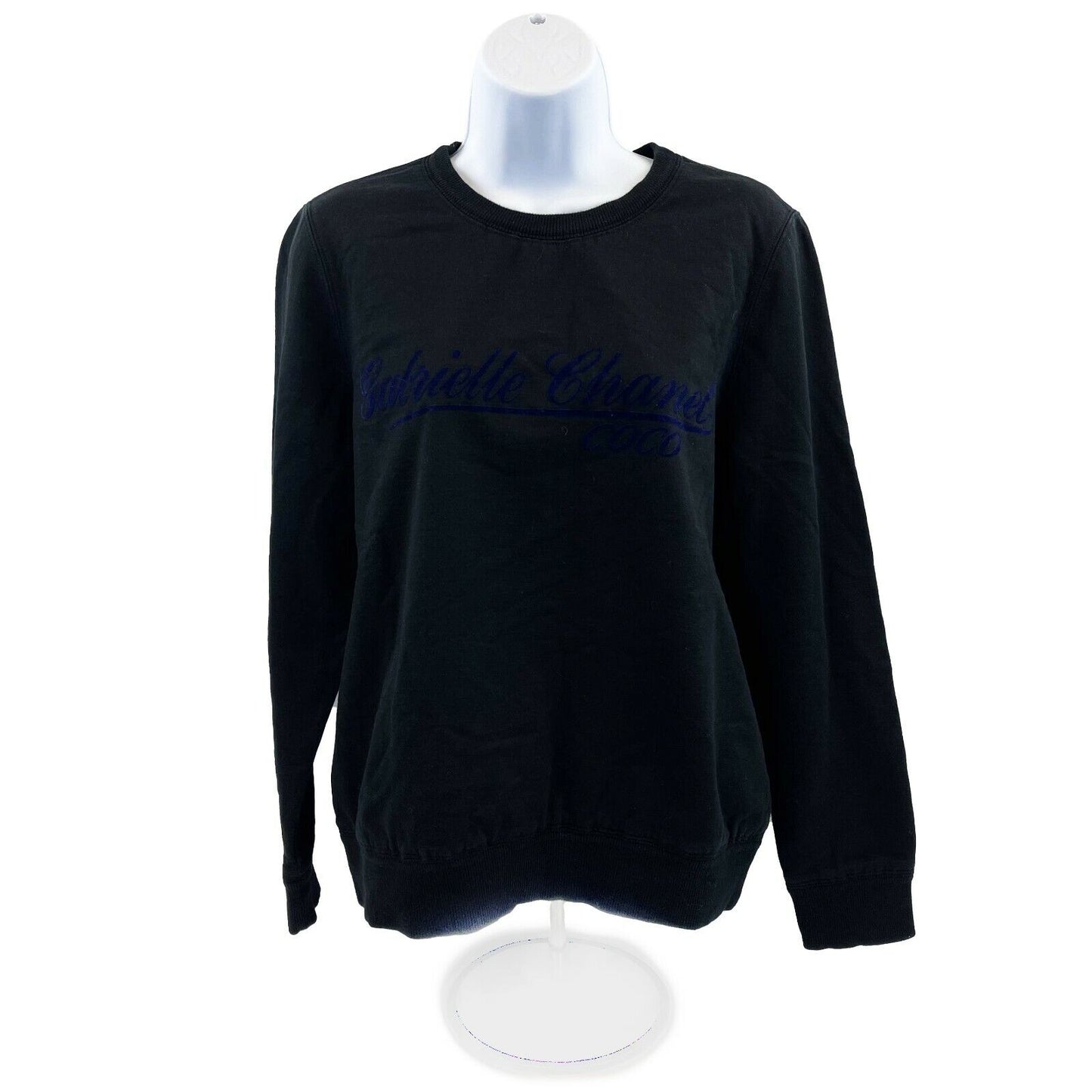 Chanel - 2017 Black Gabrielle Chanel Coco Script Sweatshirt - Size 42 US Large