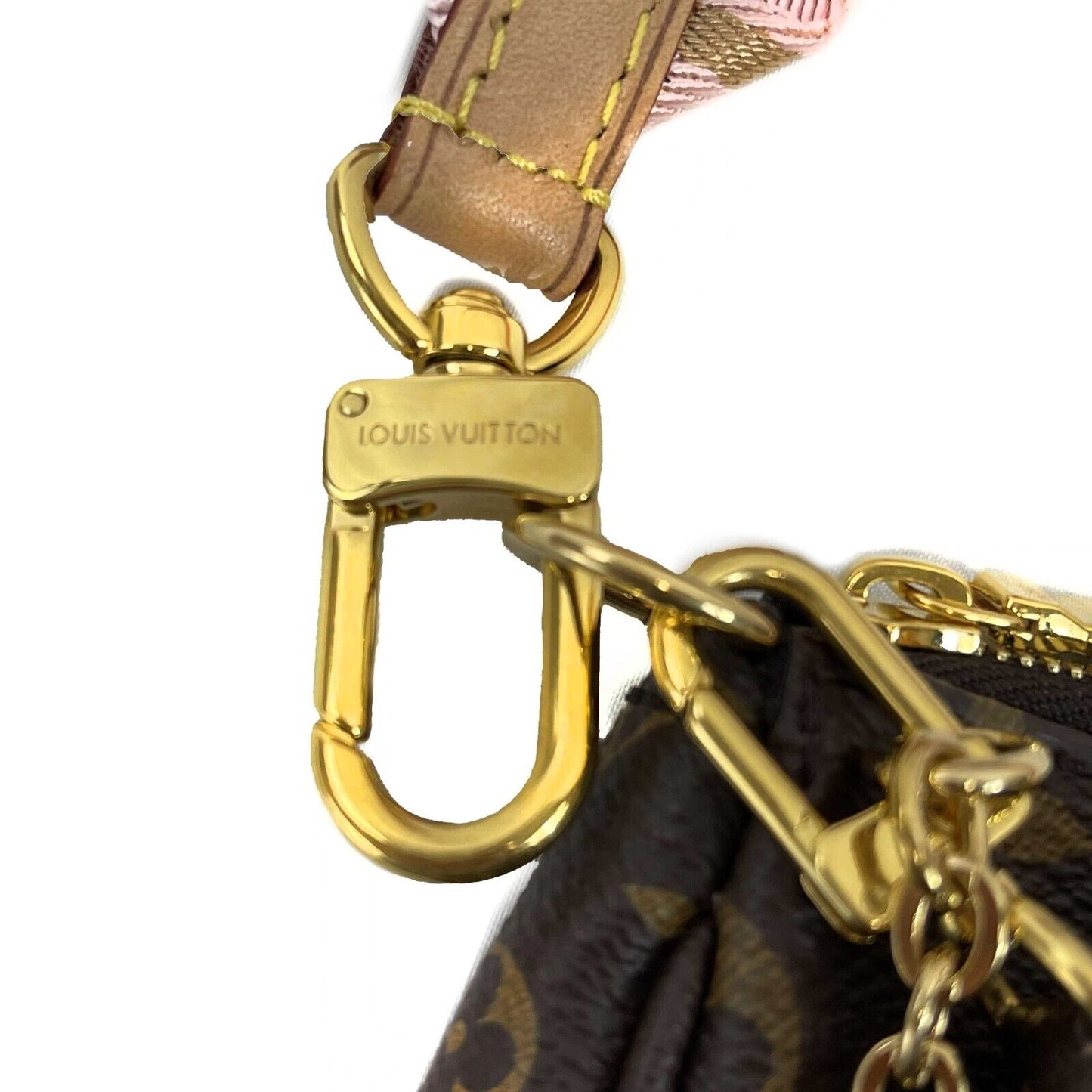 Louis Vuitton - Multi Pochette Accessories in Light Pink / Brown Crossbody