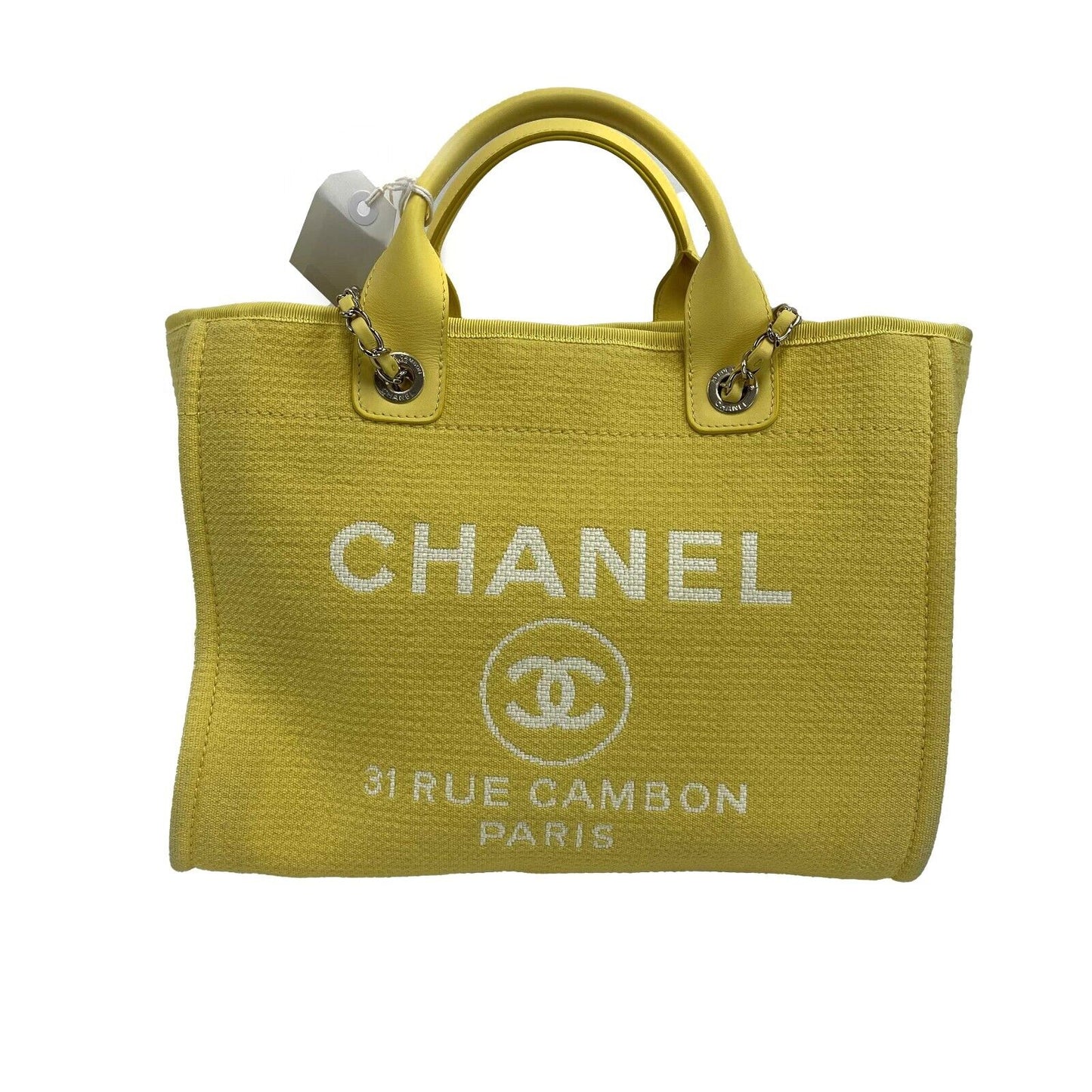 Chanel - 23C Deauville Small Shopping Tote - Yellow Boucle w/ Shoulder Straps