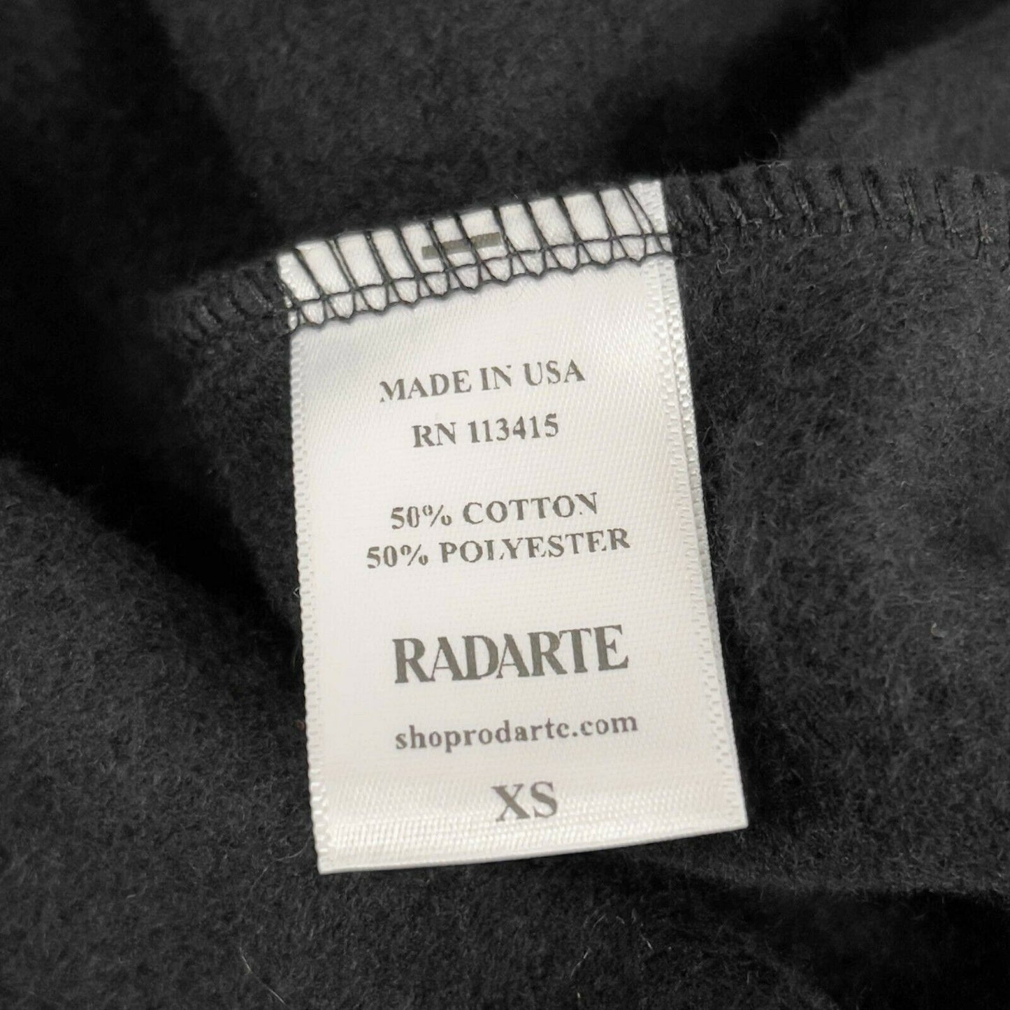 Rodarte Logo Hoodie Sweatshirt - Black, White - XS - Jacket Coat