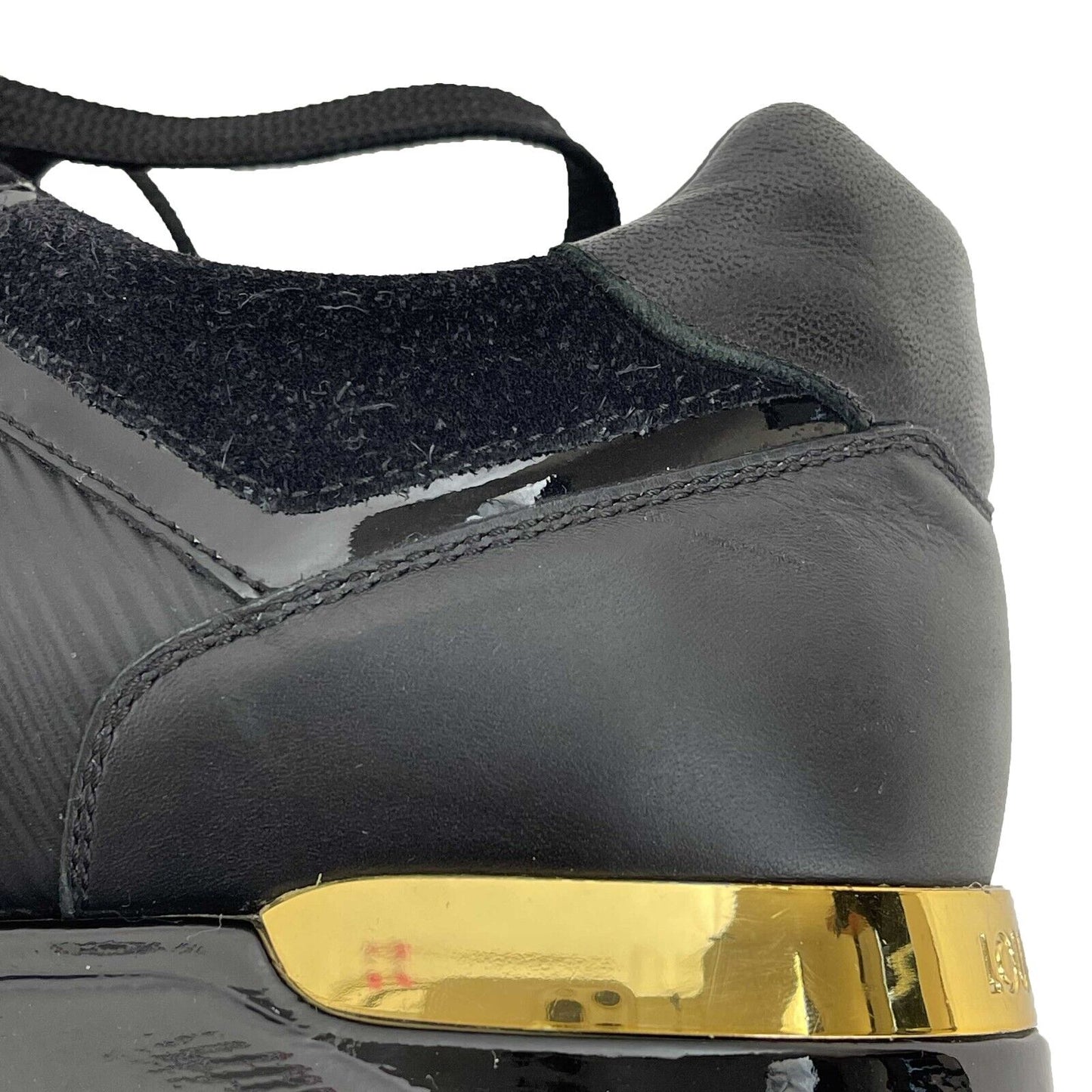 Louis Vuitton - Leather & Suede Run Away Sneakers- Black - 37 / US 7