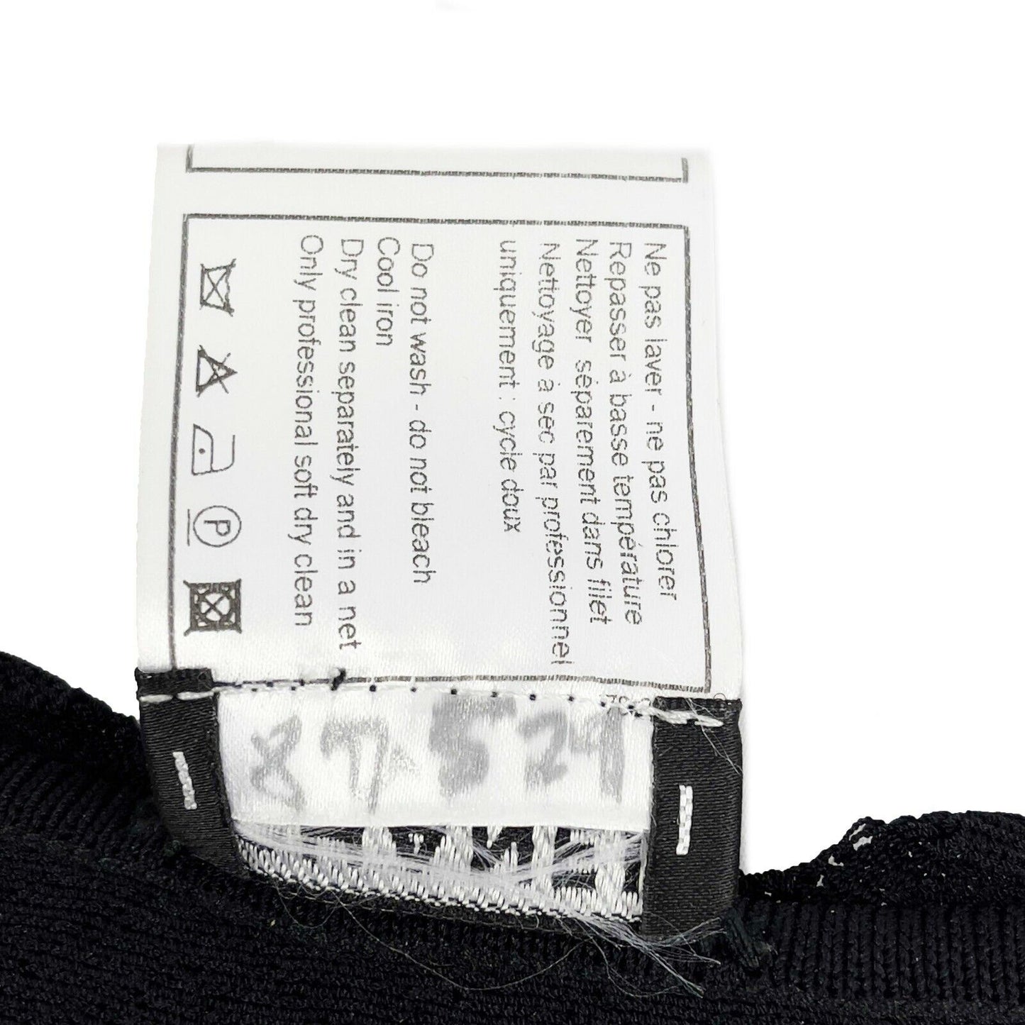 CHANEL - 08A Fall 2008 - Pointelle Knit Off Shoulder Dress - Black - FR 44 US 12