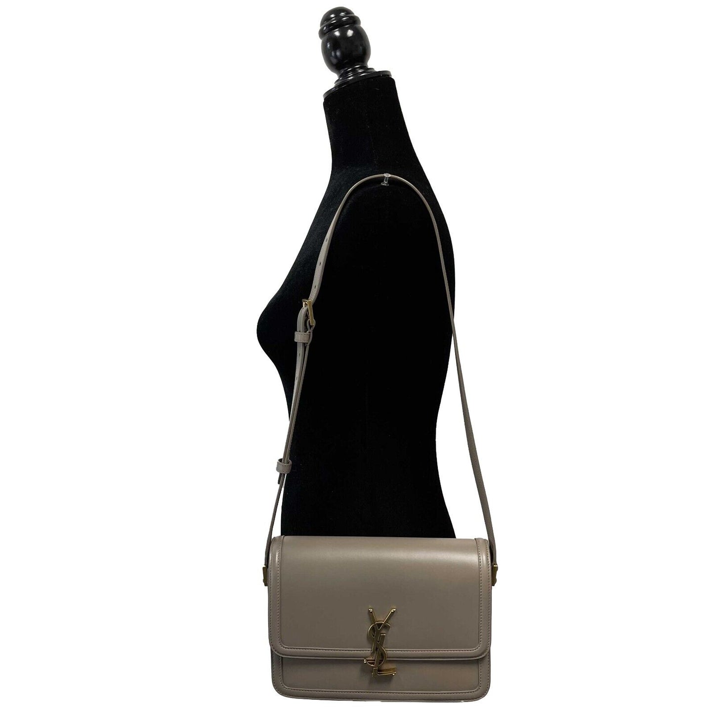 Saint Laurent - Solferino Medium Satchel in Box Saint Laurent Leather Crossbody