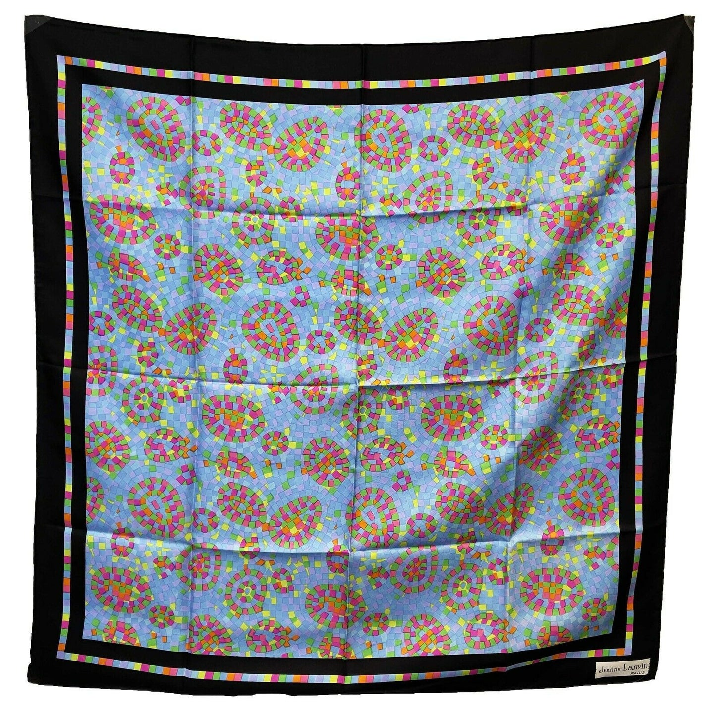 Jeanne Lanvin - Neon Mosaic w/ Black Border - Multicolor - One Size
