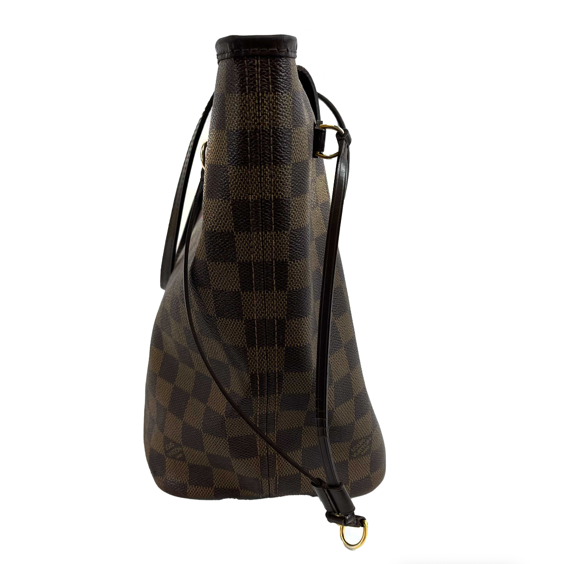 Louis Vuitton -Coated Canvas Damier Ebene MM Neverfull - Brown Tote