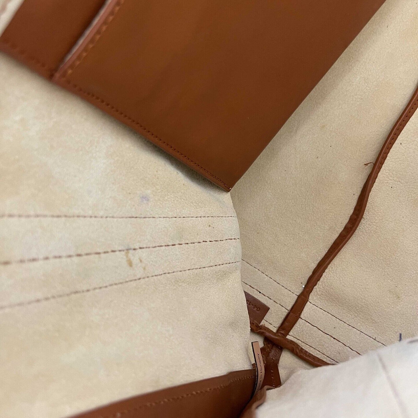 Chloe - Calfskin Medium Alison East West Tote Husky White Tan Shoulder Bag