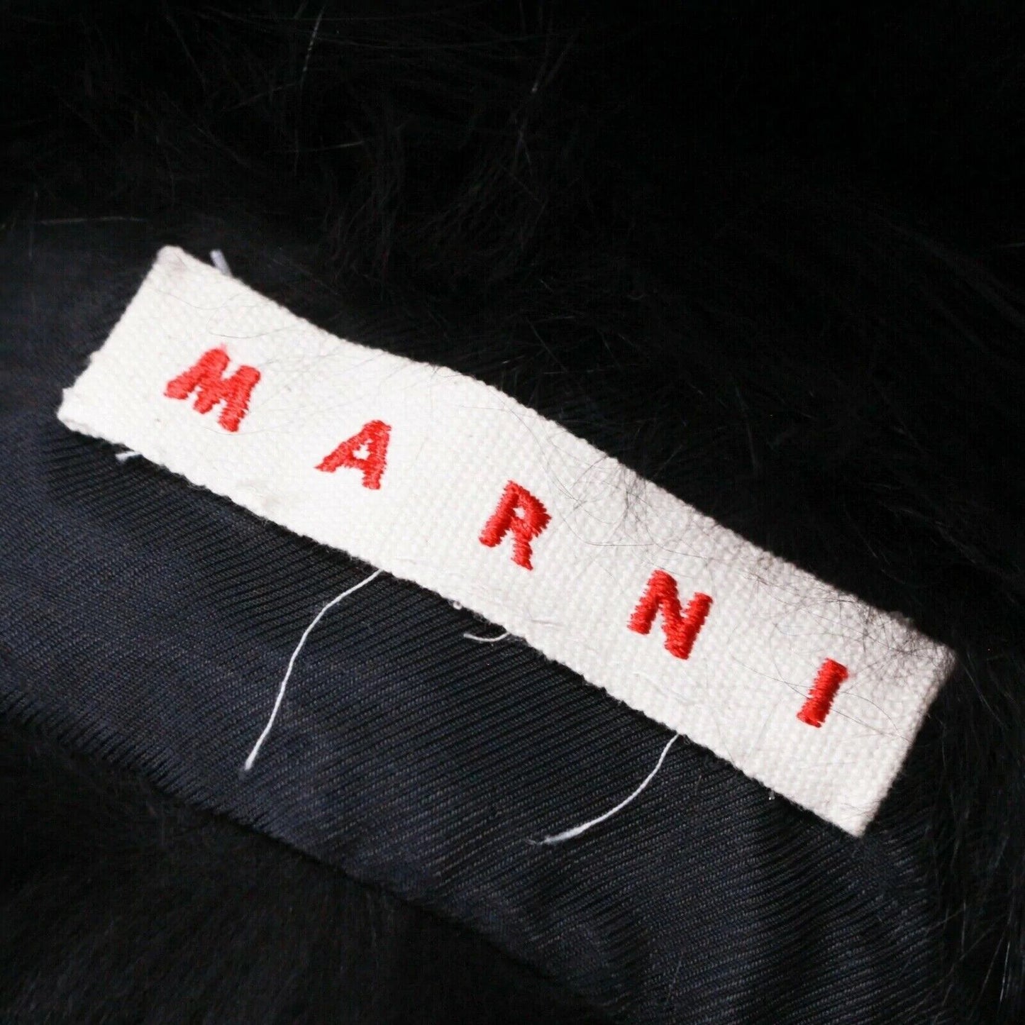 Marni - Black Fox Fur Stole Scarf - One Size