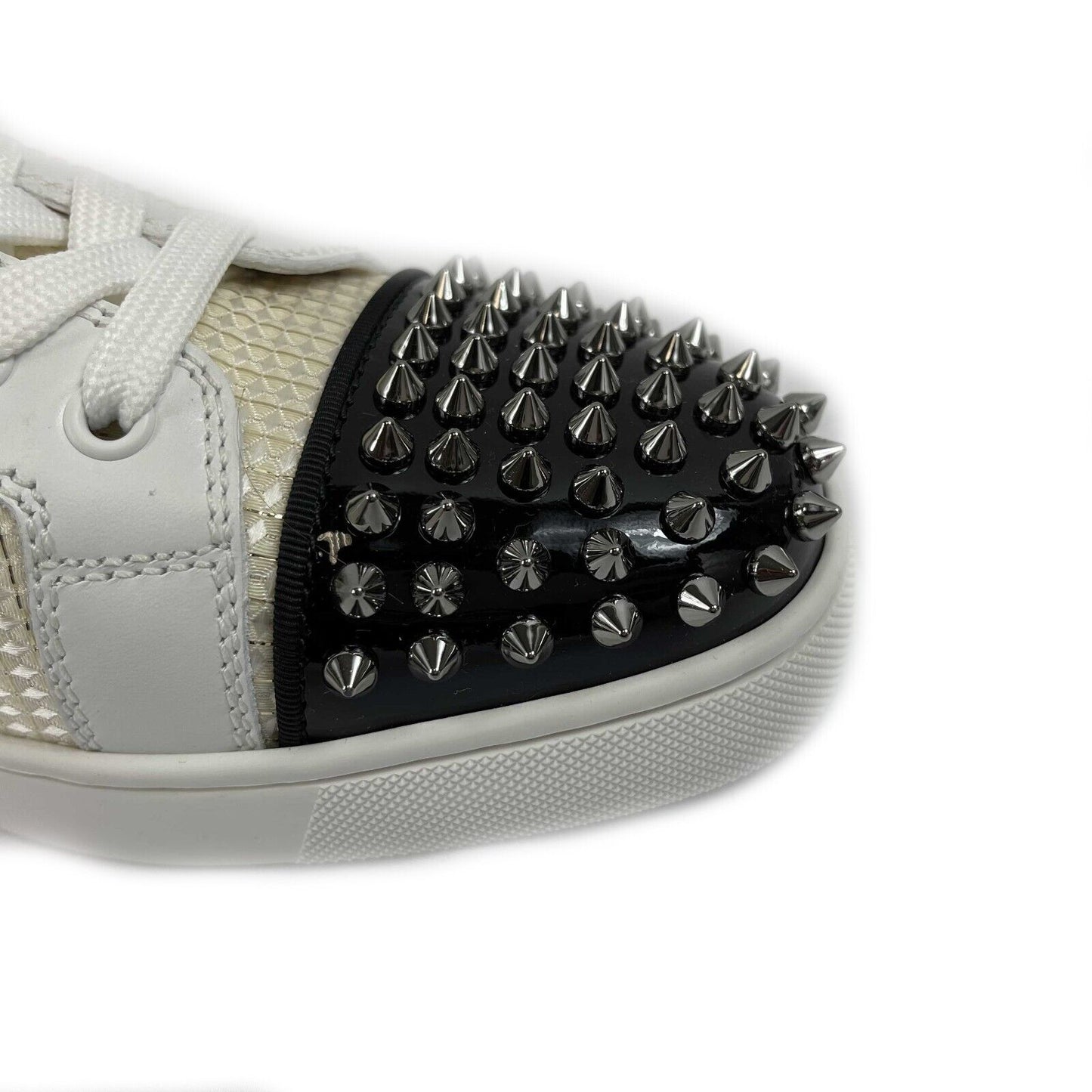 Christian Louboutin Flat Iridescent Sequin Paillett High Top Sneaker 41 US 8 NEW