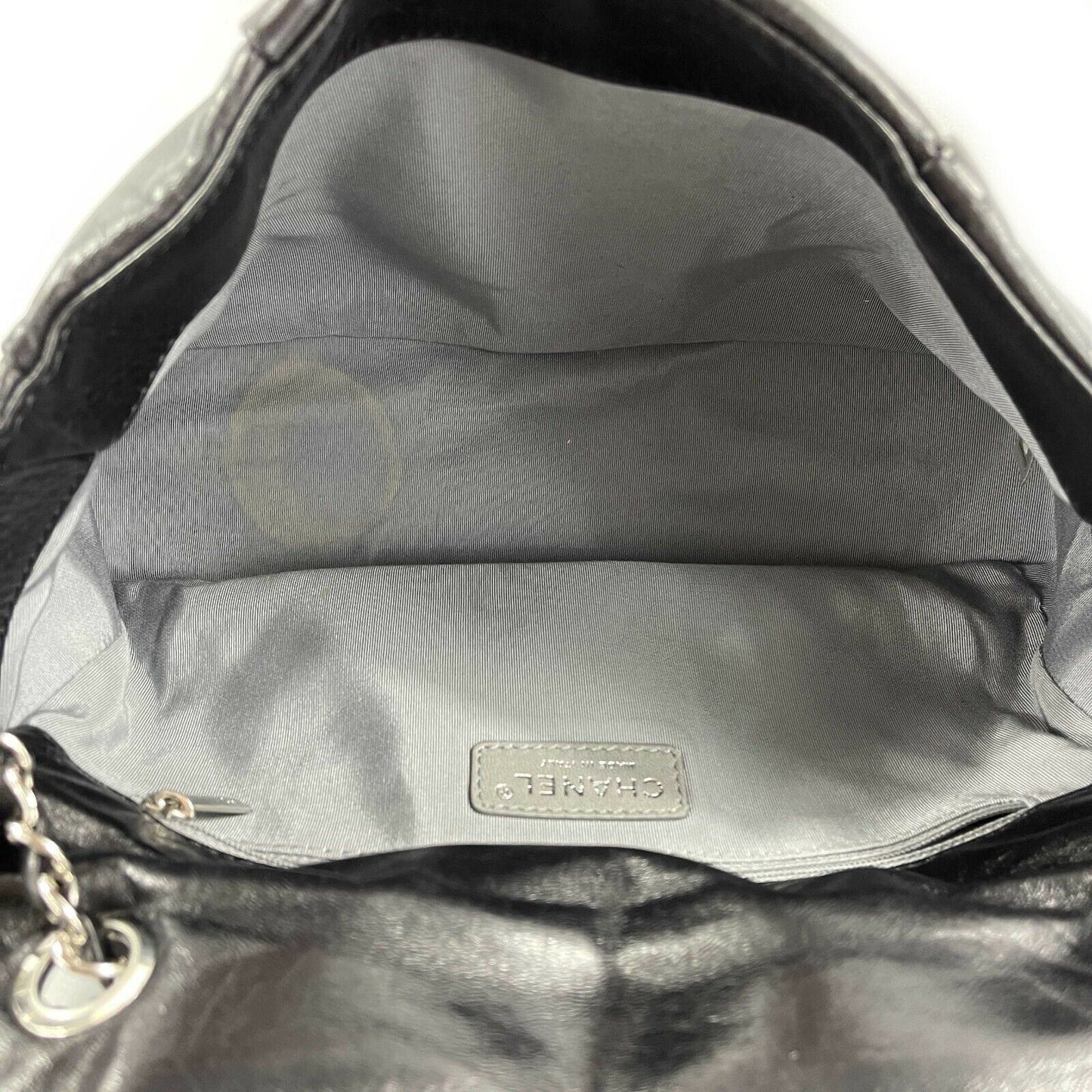 CHANEL - Black Lambskin Igloo Flap - Mademoiselle Turn Lock Crossbody / Shoulder