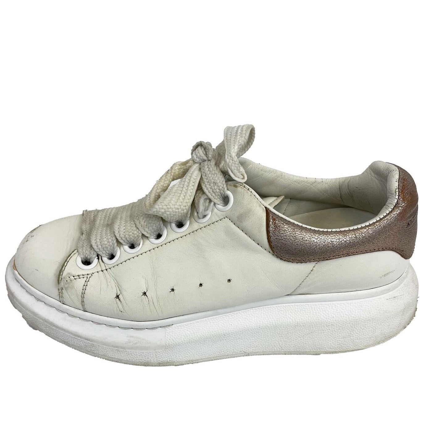 Alexander McQueen -Oversized Sneaker in White/Rose Gold- 35.5 US 5.5