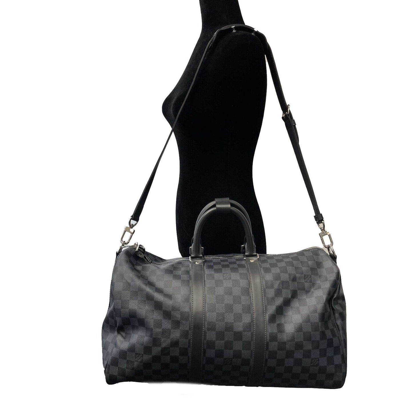 Louis Vuitton - Keepall Bandoulière 45 Danier Graphite Duffle w/ Shoulder Strap
