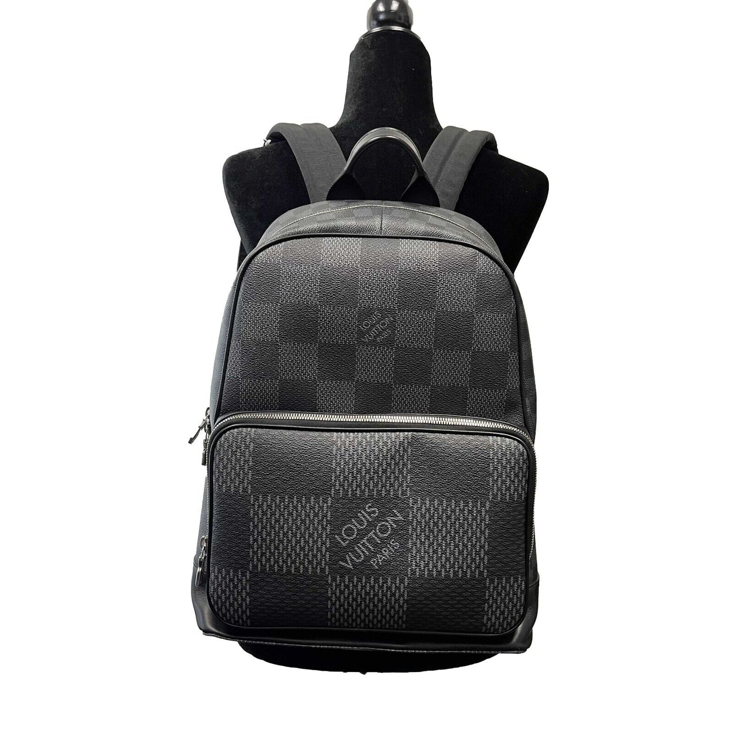 Louis Vuitton - Excellent - Campus Backpack - Gray Damier Graphite 3D Canvas