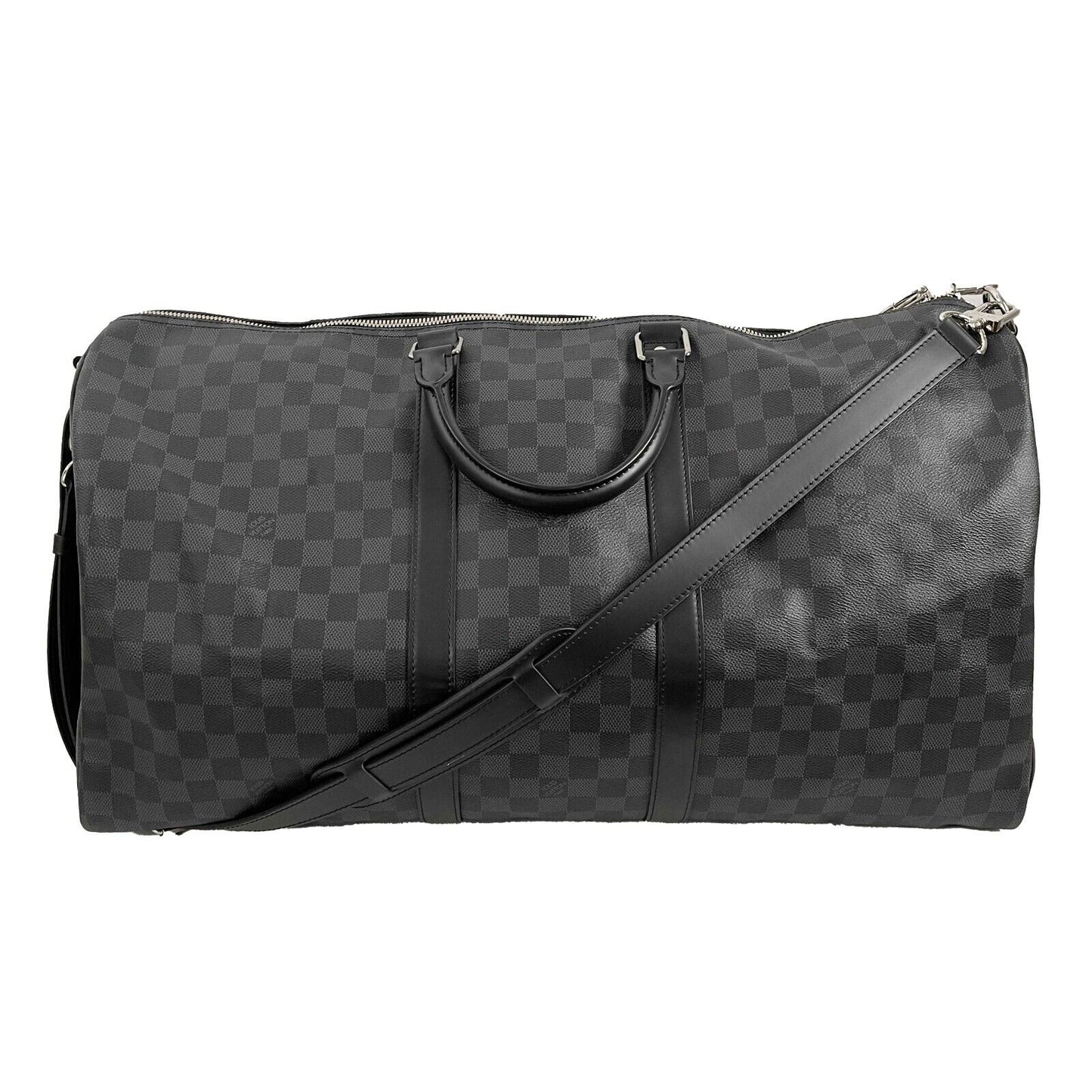 Louis Vuitton Keepall Bandoulière 55 Damier Graphite Black Excellent Duffle