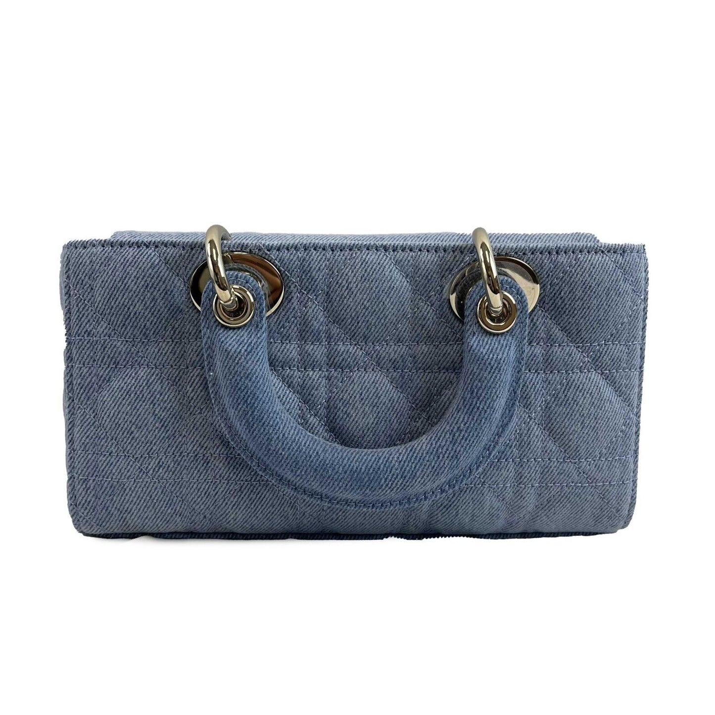 Christian Dior NEW Macrocannage Lady D-Joy Quilt Denim Blue Light Blue Crossbody