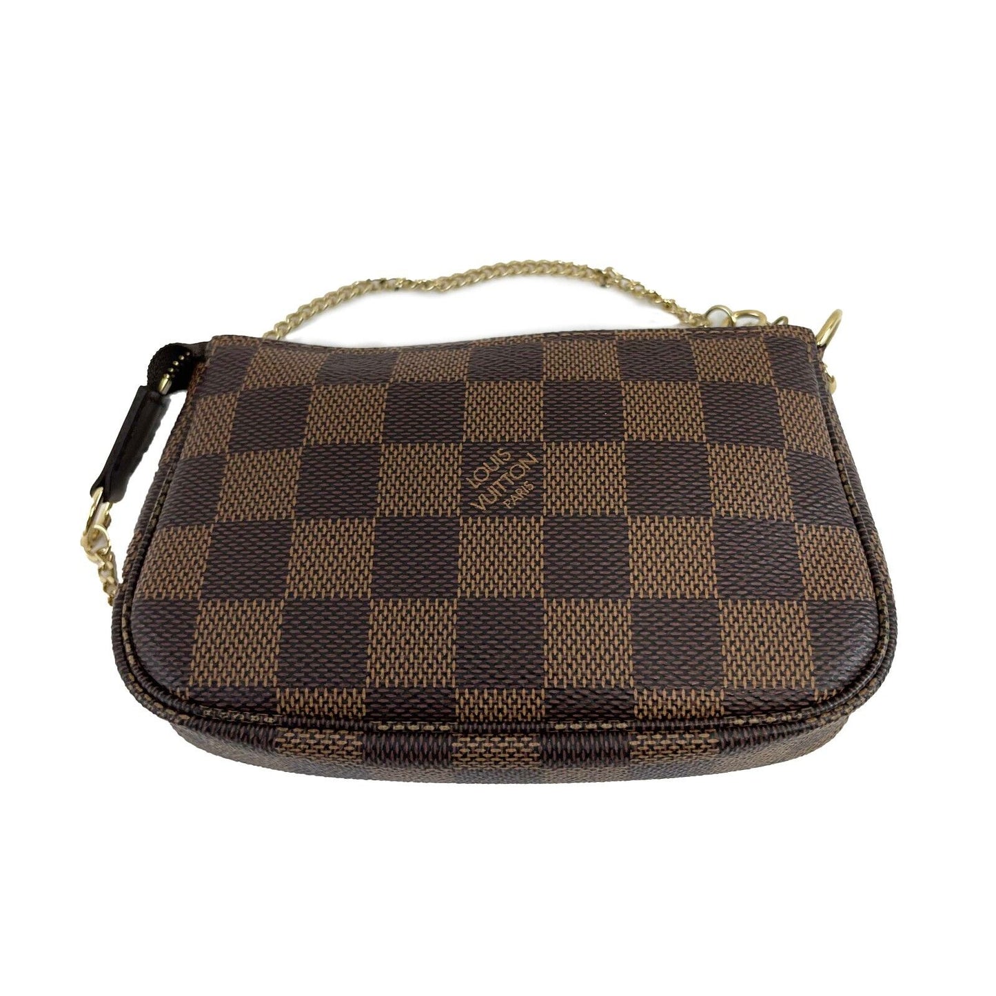 Louis Vuitton Mini Pochette Accessoires Damier Ebene Canvas Brown Pristine 2022