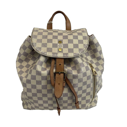 Louis Vuitton - Damier Azur Sperone Backpack - Cream / Blue Top Handle