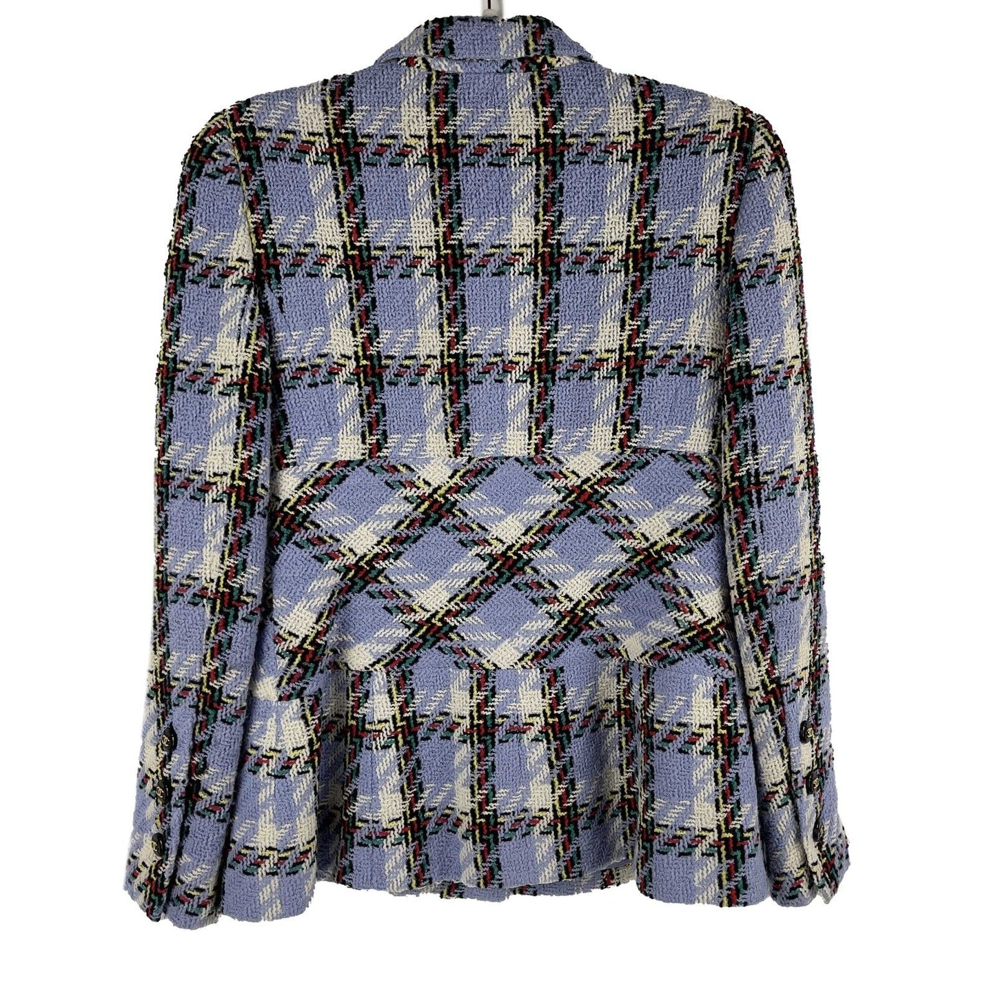 CHANEL - 95P 90s Vintage Campaign Runway Tweed Lilac Blazer Size 42 US L