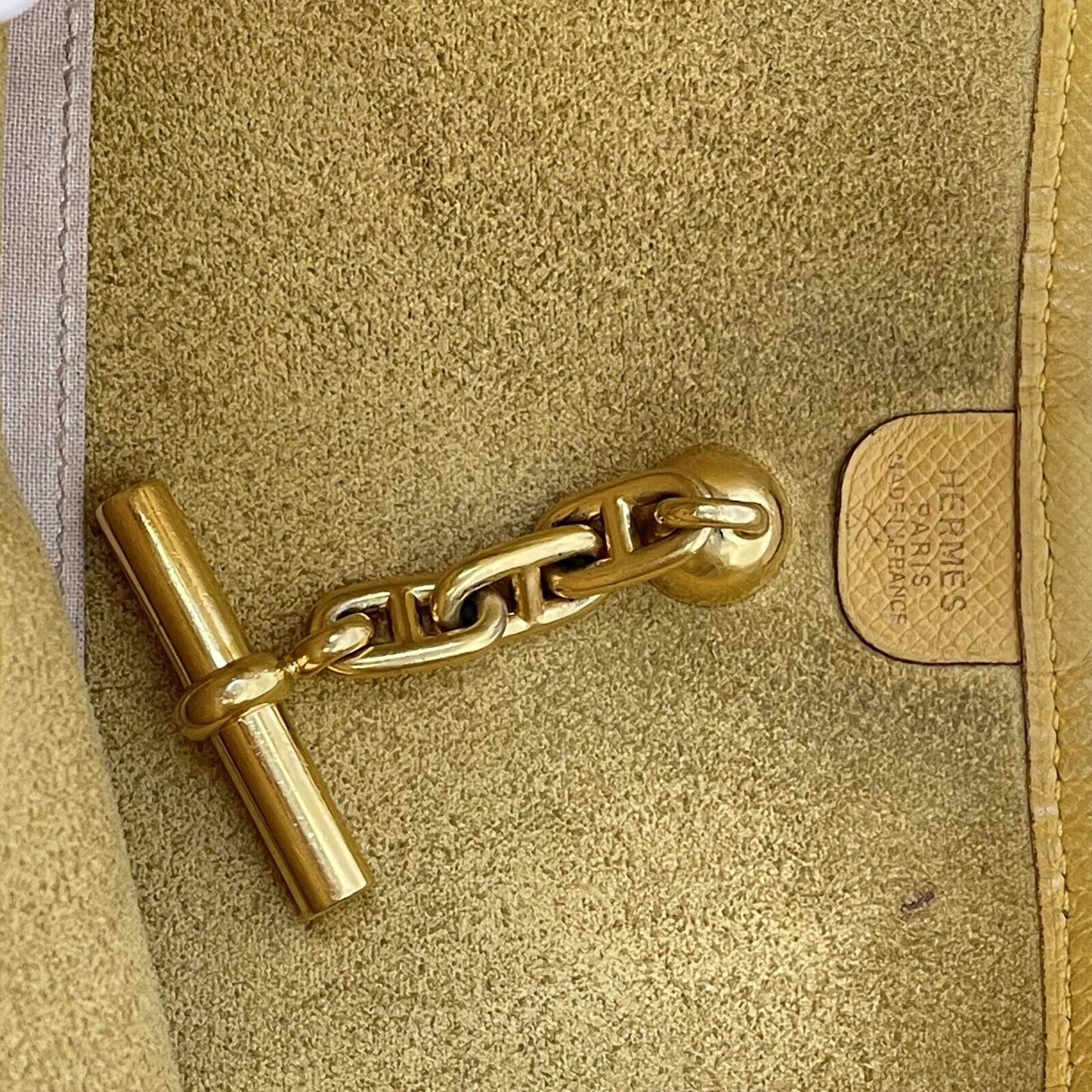 Hermes - Yellow Leather Vespa PM Shoulder Bag