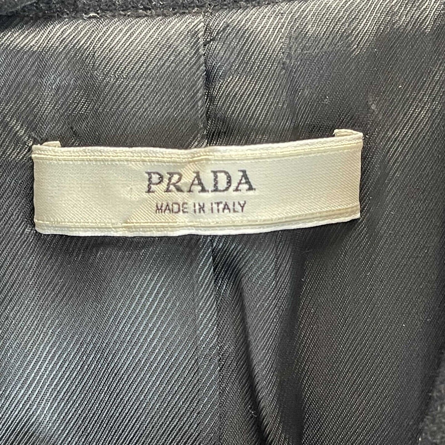 Prada Pristine Fox Fur Trim Black Coat Black 38 US 2