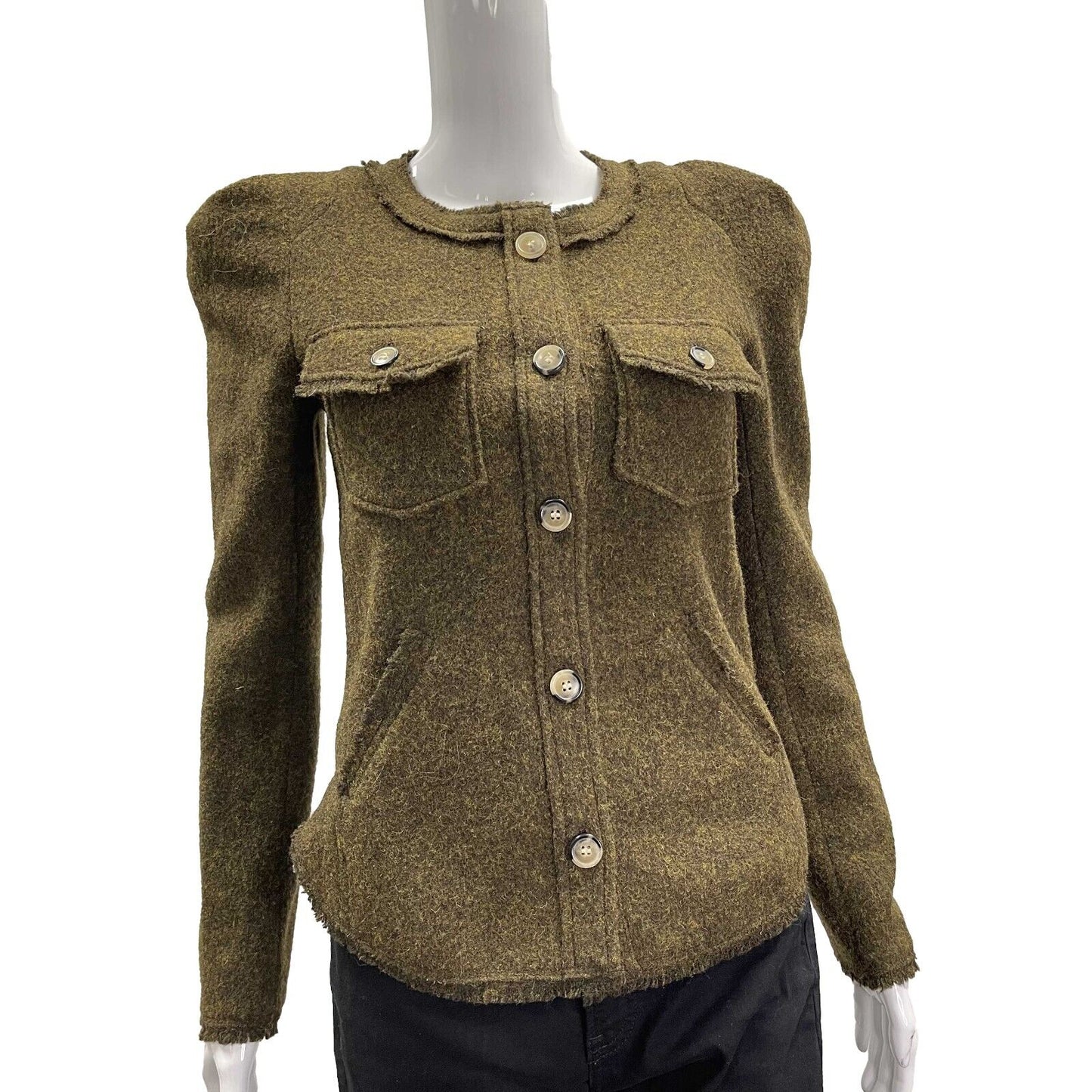 Isabel Marant NEW Nelly Cardigan Jacket Dark Khaki 34 US 2