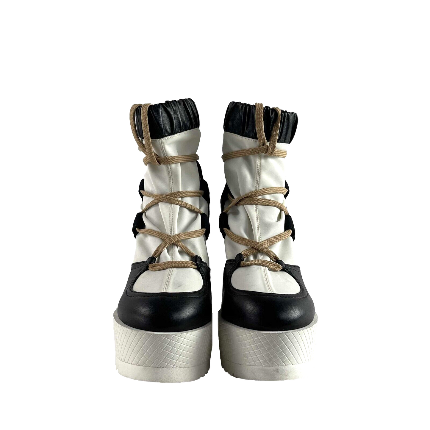 Chanel Runway Wedge Short Platform Boots 37