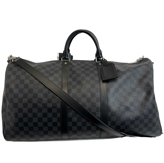Louis Vuitton - Keep all 55 Bandouliere in Damier Graphite Canvas w/ Strap