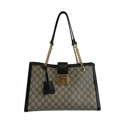 Gucci GG Supreme Padlock Chain Tote Medium