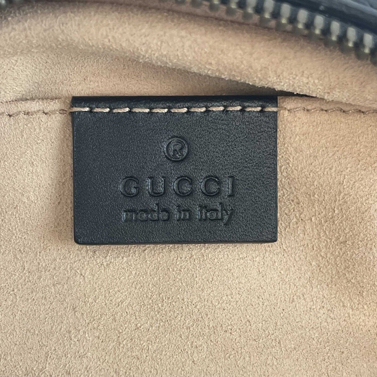 GUCCI - Excellent P1: Accessories Black GG Chevron Leather Belt Bag