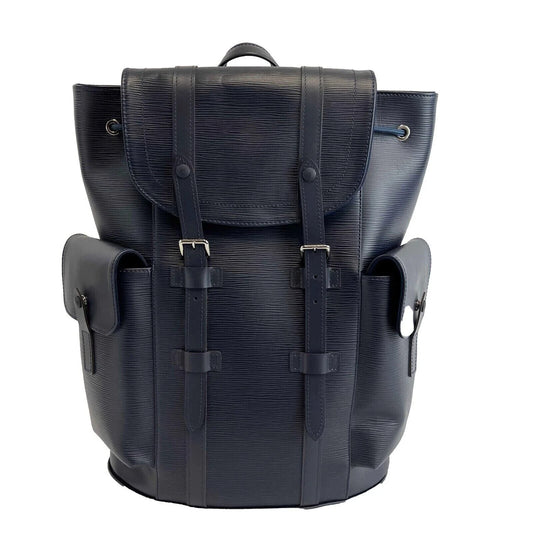 Louis Vuitton Christopher MM Medium Navy Blue Backpack