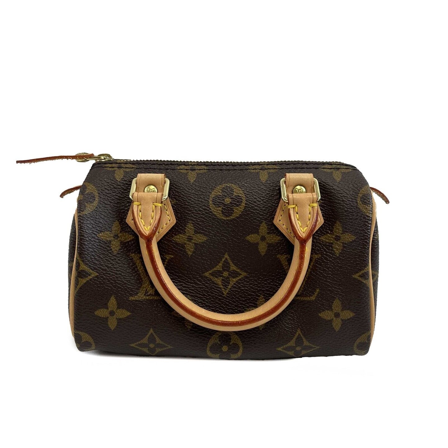 Louis Vuitton Speedy Mini Nano HL Monogram Canvas Brown Handbag Excellent W/ BOX