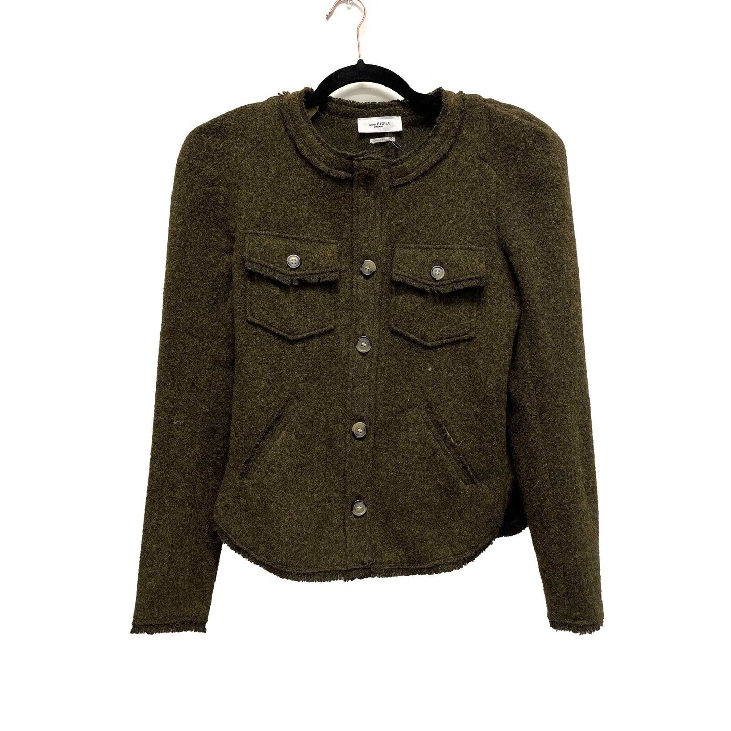 Isabel Marant NEW Nelly Cardigan Jacket Dark Khaki 34 US 2