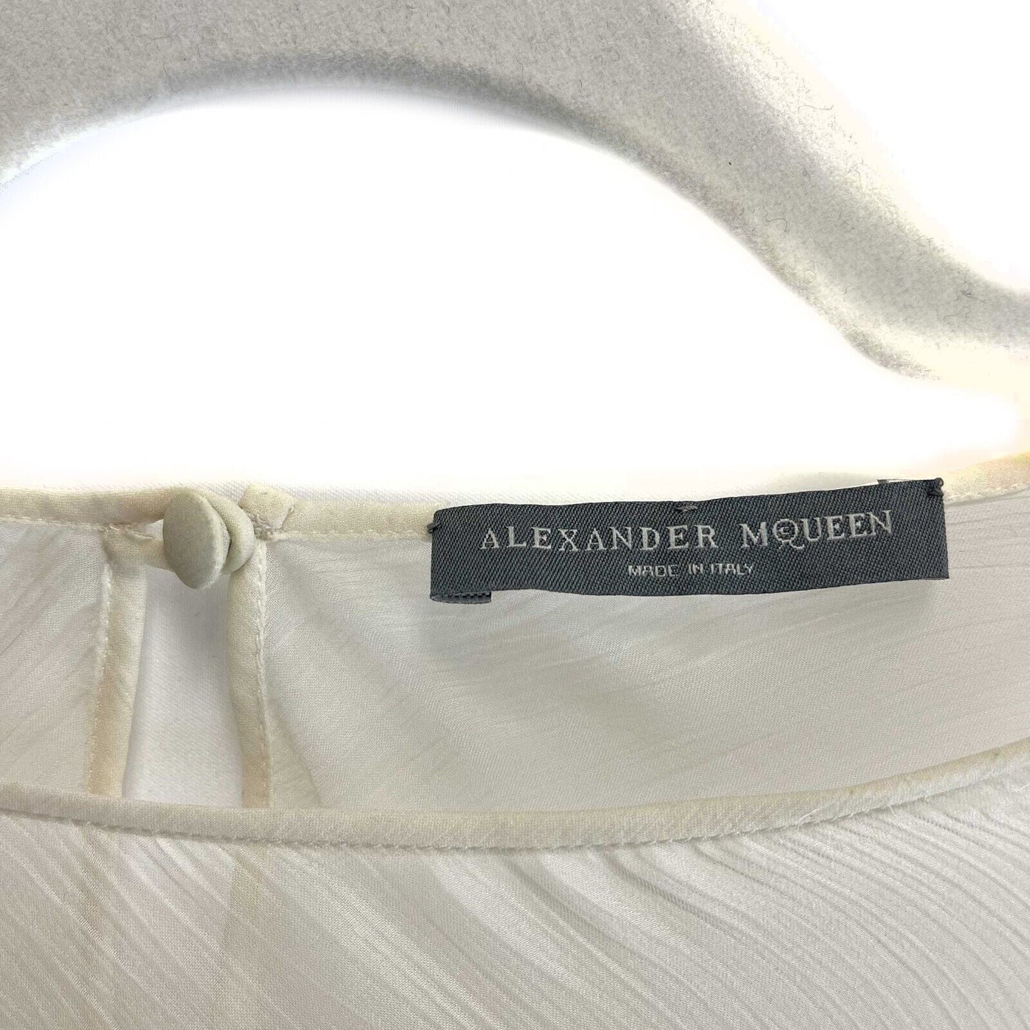 Alexander McQueen Layered Ruffled Blouse Ivory Cream 42 US 8 Excellent