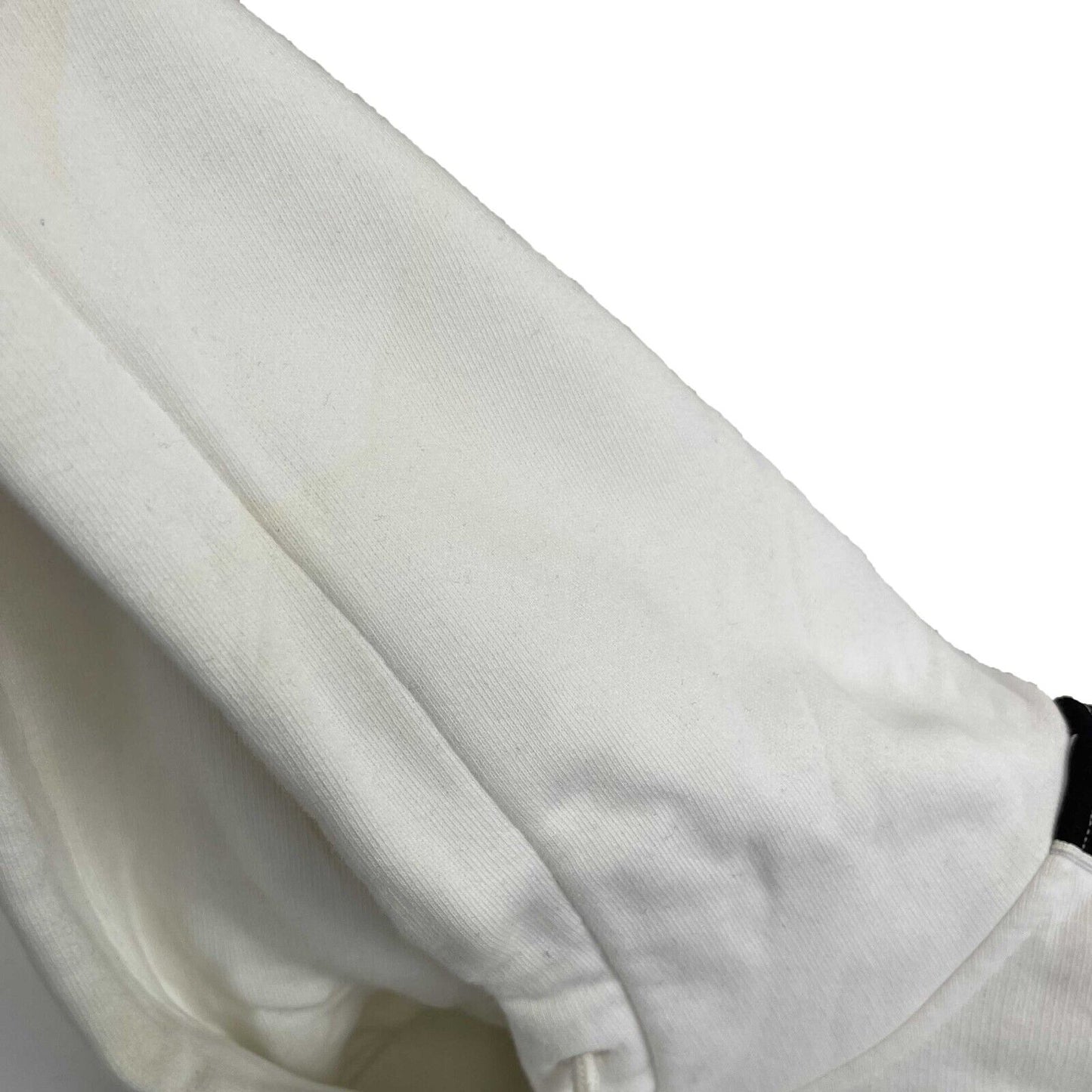 GIVENCHY - White Logo Tape - White / Black Hoodie - Size S