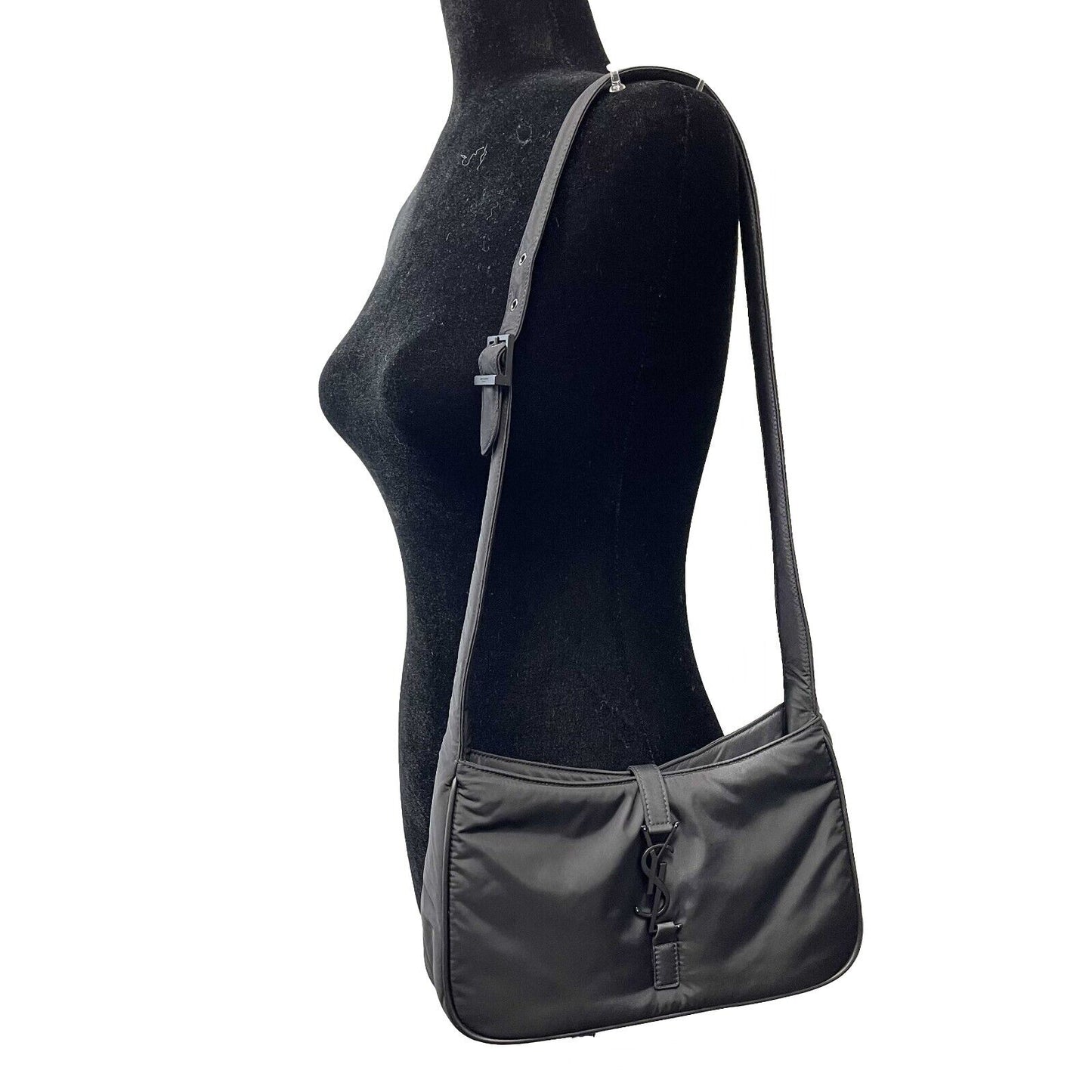 Saint Laurent - YSL NEW Le 5 À 7 Black Nylon Shoulder Bag / Crossbody