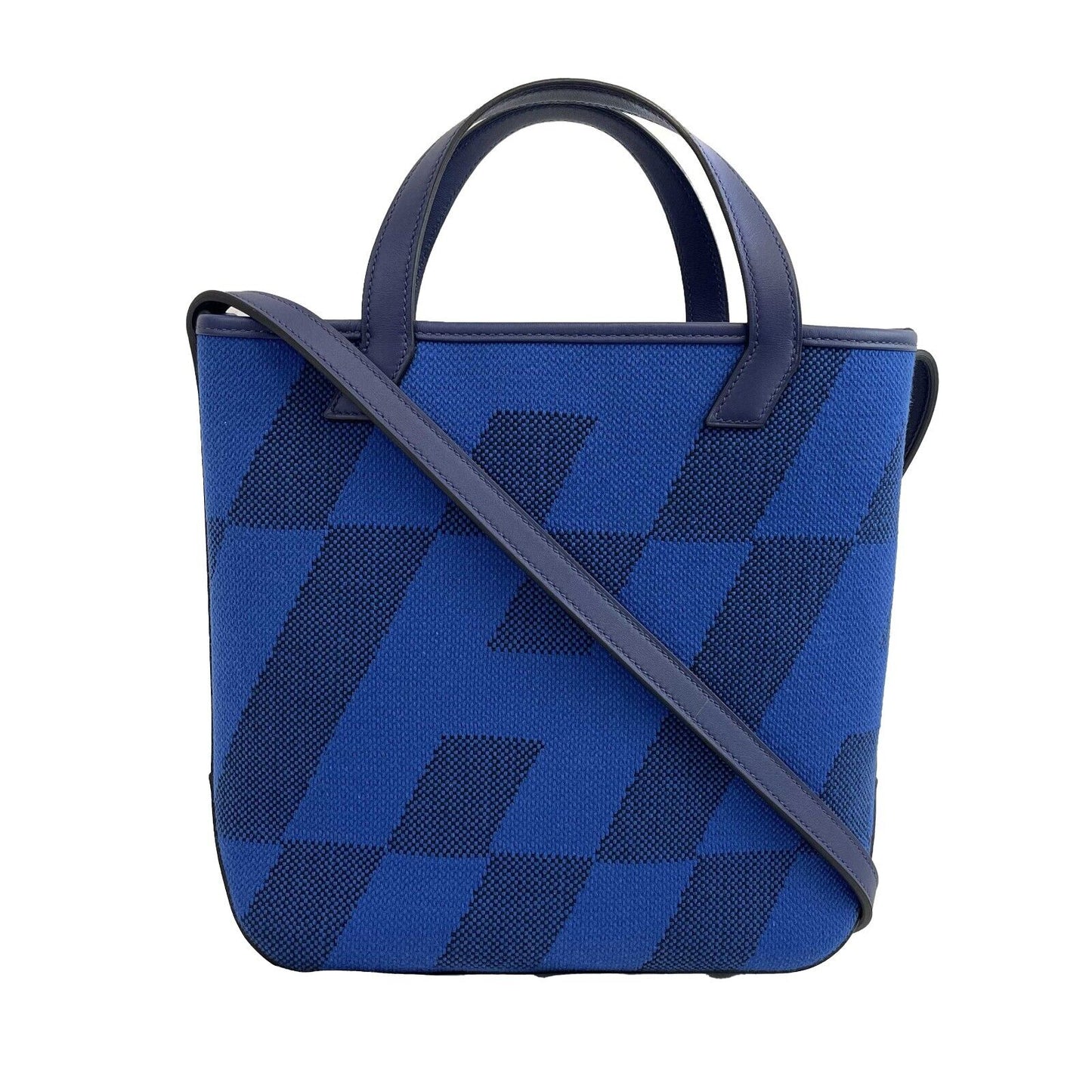 Hermes - NEW Cabas H en Biais Swift Toile Canvas 27 (Blue limited edition) Tote w/ Shoulder Strap
