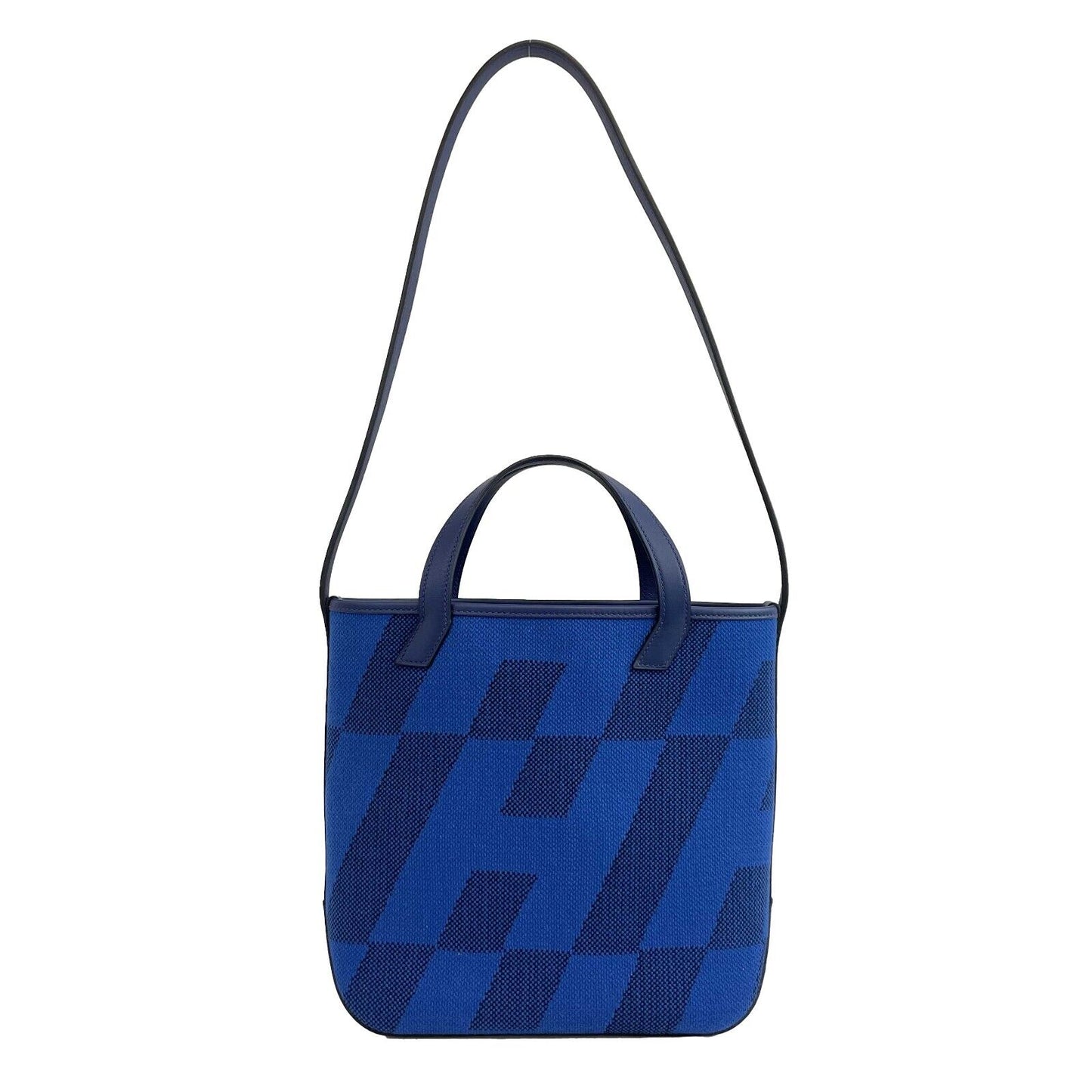Hermes - NEW Cabas H en Biais Swift Toile Canvas 27 (Blue limited edition) Tote w/ Shoulder Strap