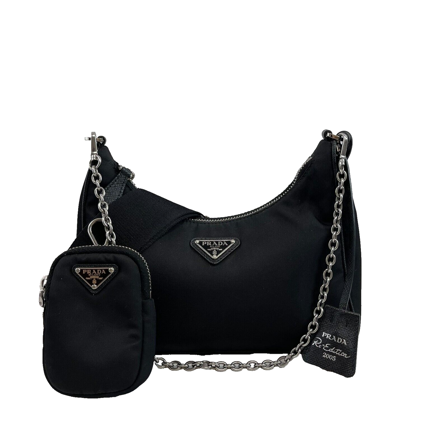 Prada Re-Edition 2005 Shoulder Bag Tessuto Small Black