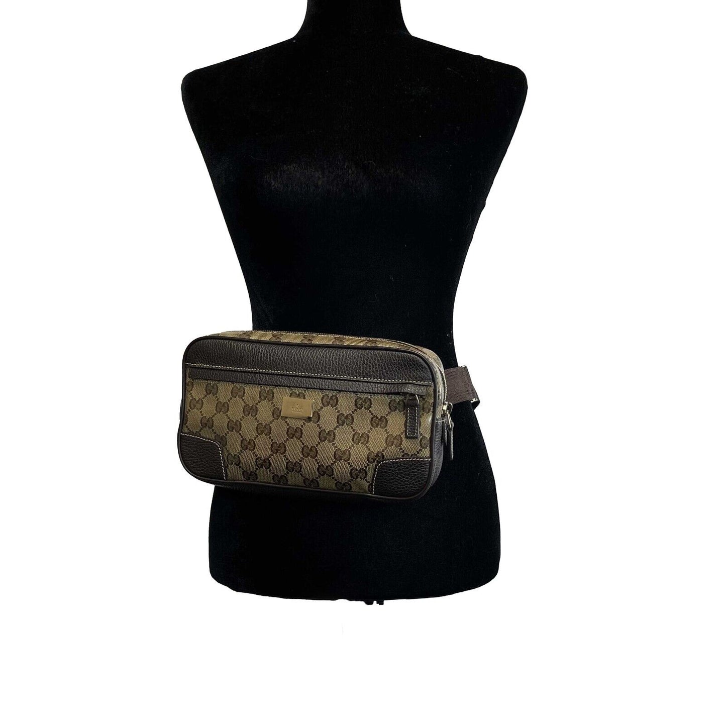 GUCCI Gucci Coated Canvas Brown GG Monogram Belt Bag / Crossbody