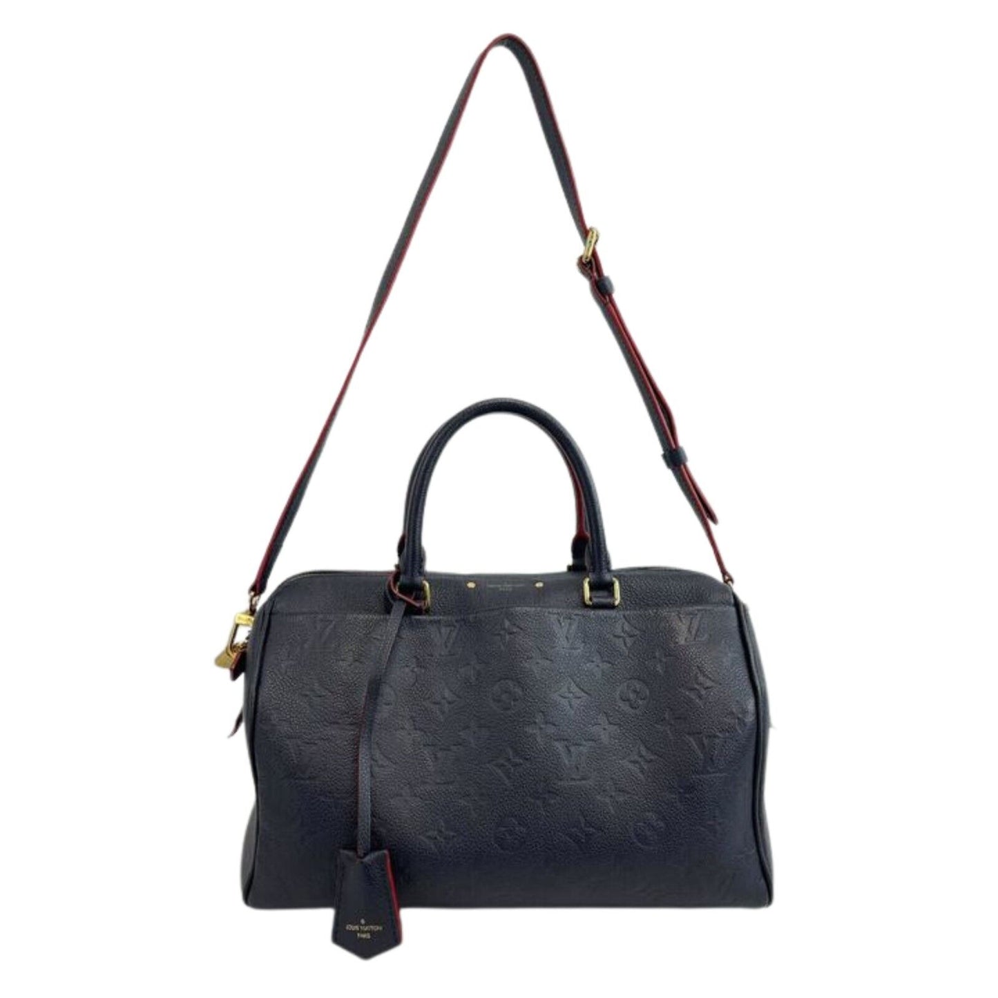 Louis Vuitton - Empreinte Speedy Bandouliere 30 NM Navy Blue Top Handle w/ Strap