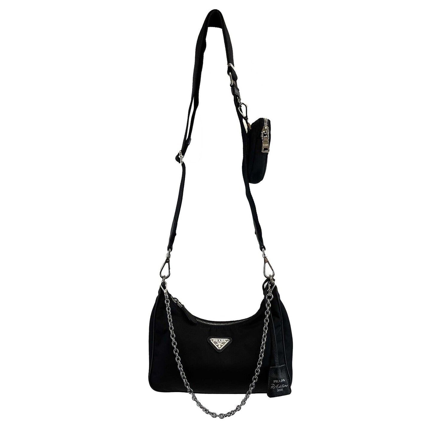 Prada Re-Edition 2005 Shoulder Bag Tessuto Small Black