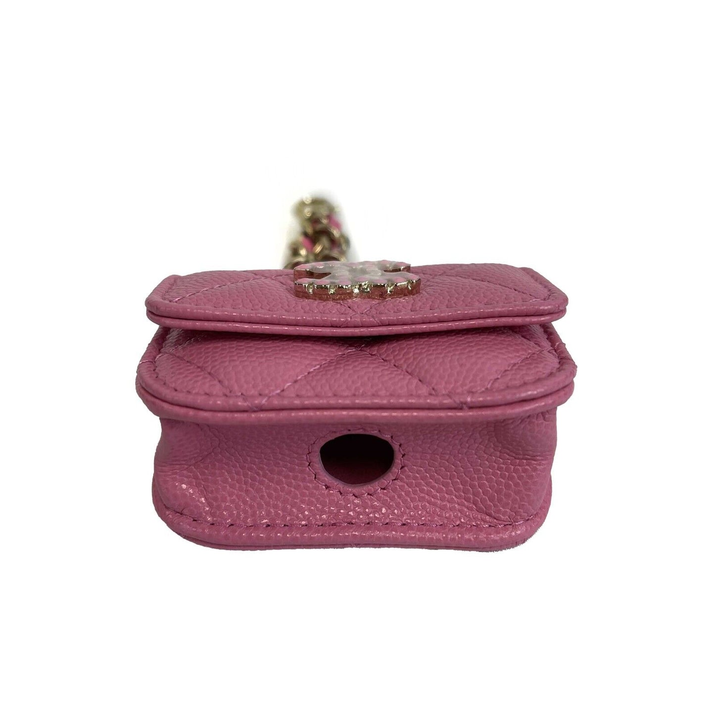 CHANEL - Pink Quilted Caviar Leather Crystal CC Airpods Pro Case