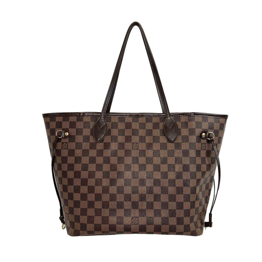 Louis Vuitton Very Good Neverfull MM Damier Ebene Canvas Tote Shoulder Handbag