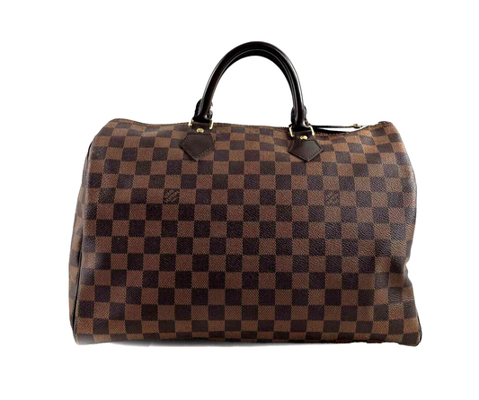 Louis Vuitton - LV Speedy 35 Damier Ebene Canvas - Top Handle Bag / Satchel