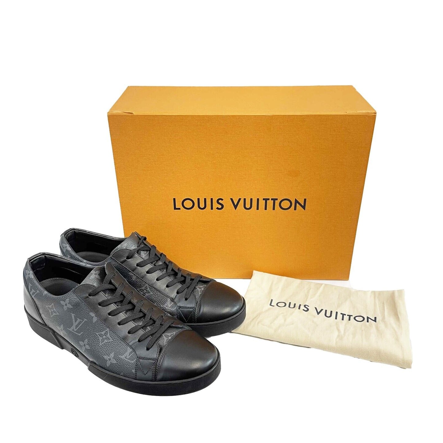 Louis Vuitton -Matchup Leather Low Trainers - Black / Gray - 10 - Shoes US 11