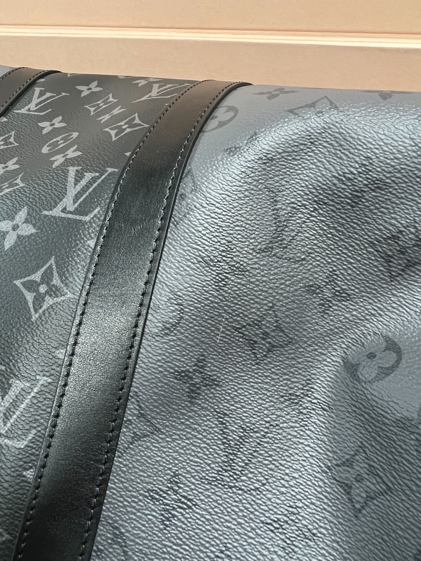 Louis Vuitton Keepall Bandoulière 50 Reverse Monogram Eclipse Black Handbag