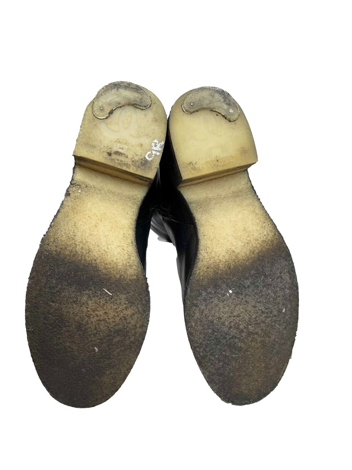 Chanel Calfskin Leather CC Turnlock High Boots Black - 38.5 US 8.5